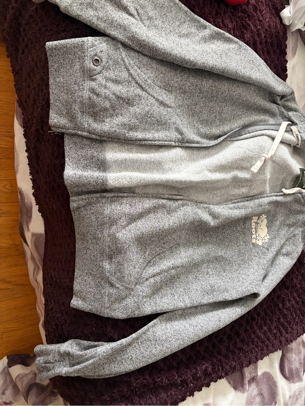 Roots Kids Gray Zip-Up Sweatpants Joggers - Picture 3 of 4